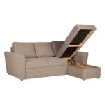 Kampinė sofa-lova INGA smėlio spalvos - Image 4