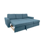 Kampinė sofa lova INGMAR šviesiai mėlyna - Image 3