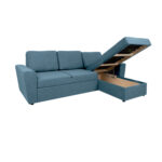 Kampinė sofa lova INGMAR šviesiai mėlyna - Image 4