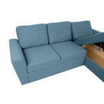 Kampinė sofa lova INGMAR šviesiai mėlyna - Image 6