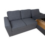 Kampinė sofa-lova INGMAR tamsiai pilka - Image 6