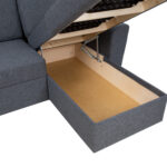 Kampinė sofa-lova INGMAR tamsiai pilka - Image 7