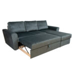 Kampinė sofa lova INGMAR žalias aksomas - Image 3