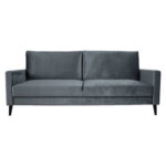 Sofa lova ANNA su saugojimo dėže, pilkas aksomas - Image 2