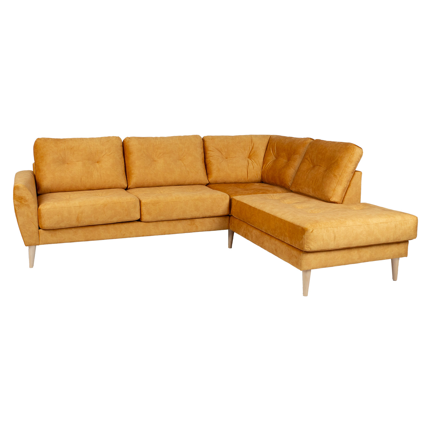 15676 Kampinė sofa HEIVI RC, geltonas aksomas - Image 1