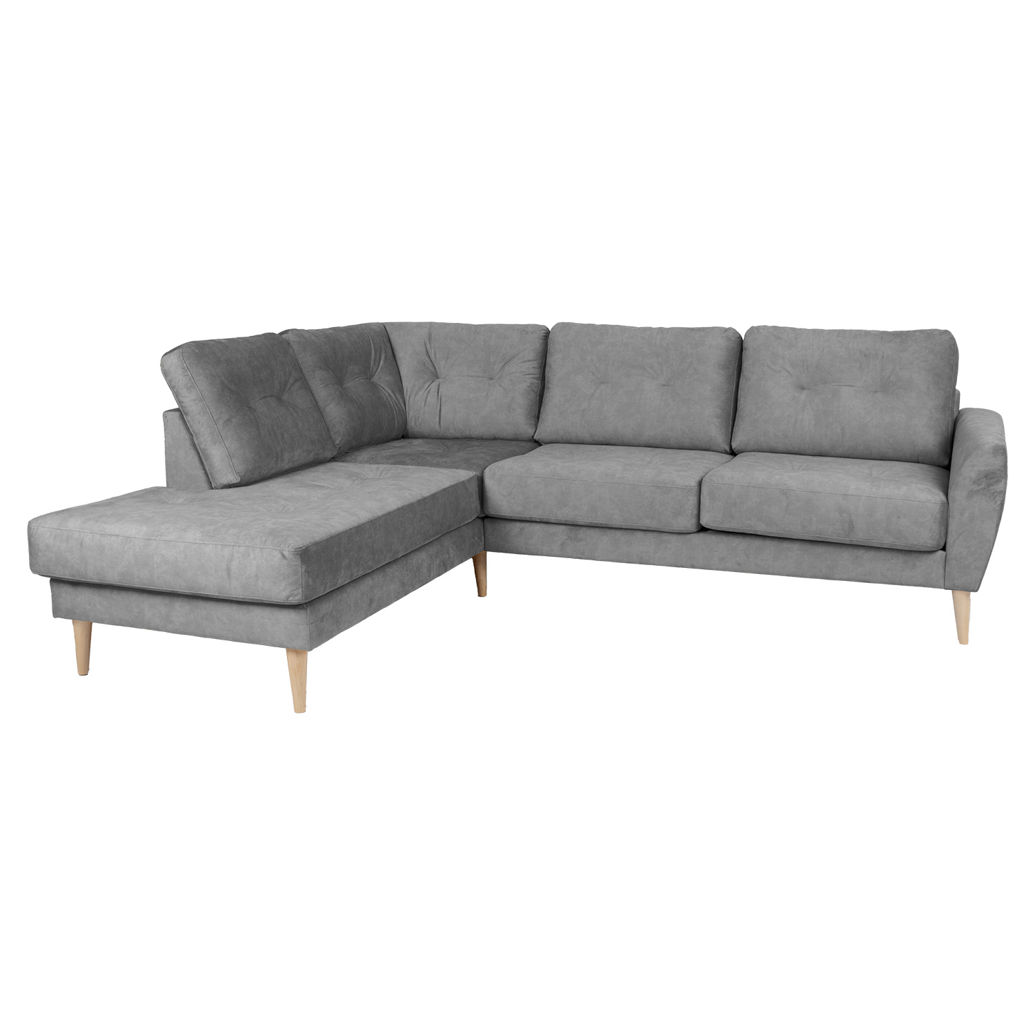 15677 Kampinė sofa HEIVI LC, pilkas aksomas - Image 1