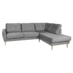 Kampinė sofa HEIVI RC, pilkas aksomas