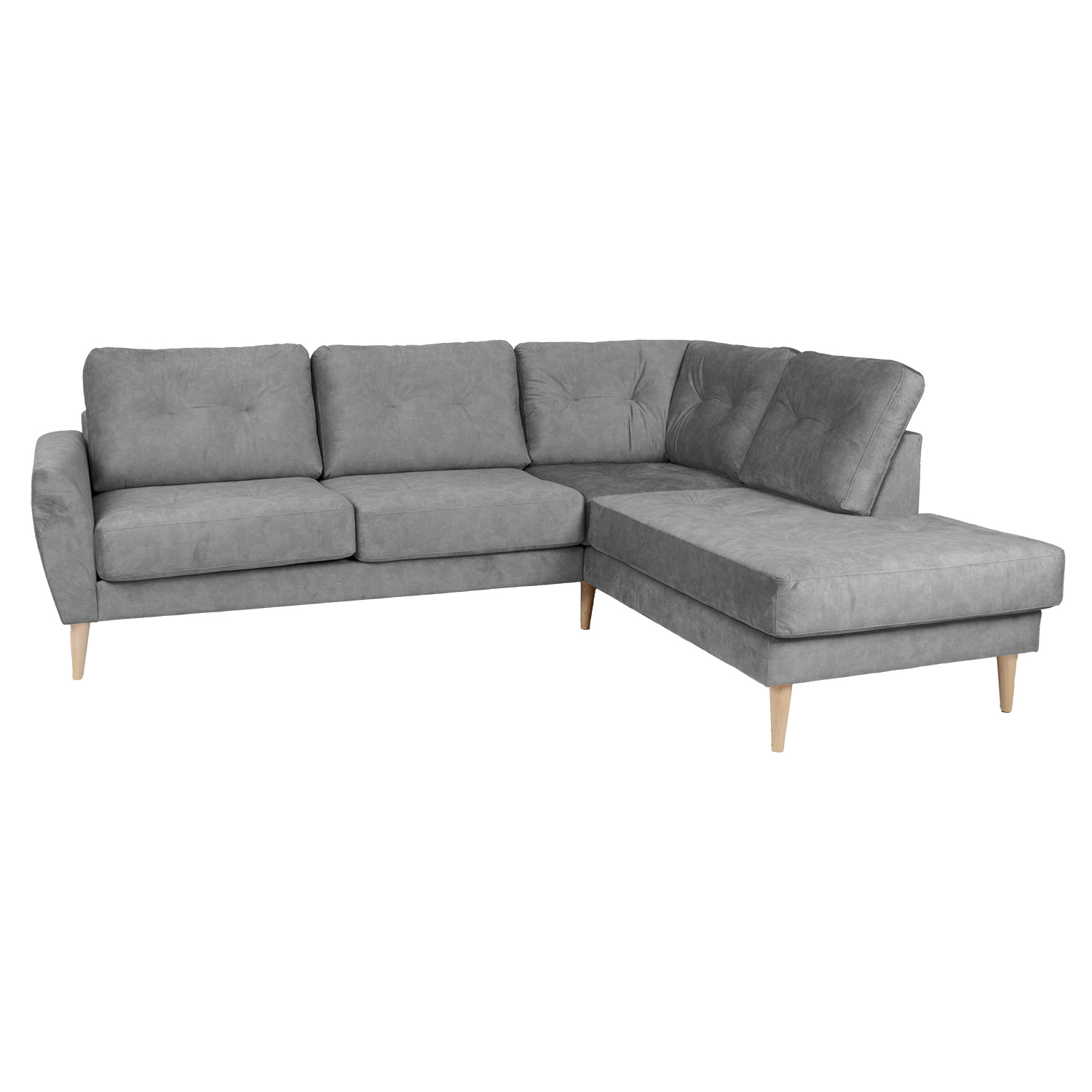 15678 Kampinė sofa HEIVI RC, pilkas aksomas - Image 1