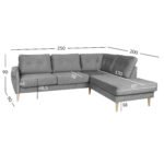 Kampinė sofa HEIVI RC, pilkas aksomas - Image 8