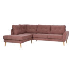 Kampinė sofa HEIVI LC, rusvai rausvos spalvos