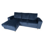 Kampinė sofa KARL LC tamsiai mėlyna - Image 2