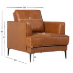 Fotelis LEO šviesiai rudas - Image 9