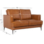 Sofa LEO 2 vietų, šviesiai ruda - Image 10