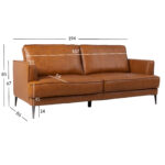 Sofa LEO 3 vietų, šviesiai ruda - Image 10