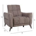 Kėdė CATHY, šviesiai ruda - Image 9