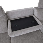 Kampinė sofa DAYTON RC, elektrinė, šviesiai pilka - Image 5
