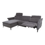 Kampinė sofa DAYTON LC, elektrinė, tamsiai pilka - Image 2
