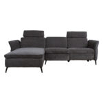 Kampinė sofa DAYTON LC, elektrinė, tamsiai pilka - Image 3