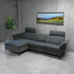 Kampinė sofa DAYTON LC, elektrinė, tamsiai pilka - Image 8
