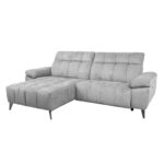 Kampinė sofa LUZERN LC, elektrinė, šviesiai pilka - Image 9