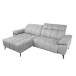 Kampinė sofa LUZERN LC, elektrinė, šviesiai pilka - Image 5