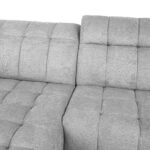 Kampinė sofa LUZERN LC, elektrinė, šviesiai pilka - Image 6