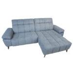 Kampinė sofa LUZERN RC, elektrinis atsilenkiantis minkštasuolis, melsvai pilka - Image 4