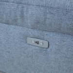 Kampinė sofa LUZERN RC, elektrinis atsilenkiantis minkštasuolis, melsvai pilka - Image 7
