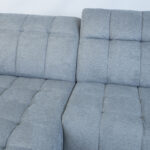 Kampinė sofa LUZERN LC, elektrinis atsilenkiantis minkštasuolis, melsvai pilka - Image 6