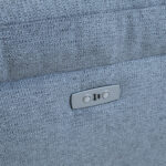 Kampinė sofa LUZERN LC, elektrinis atsilenkiantis minkštasuolis, melsvai pilka - Image 7