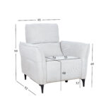 Kėdė MIAMI su elektriniu mechanizmu, šviesiai smėlio spalvos - Image 2