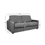 Sofa-lova PROVO 2-vietė, tamsiai pilka - Image 2