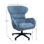 Fotelis KAROLINA mėlynas - Image 7