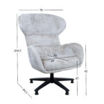 Fotelis KAROLINA kreminės baltos spalvos - Image 7