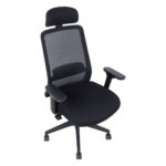 Darbo kėdė SANTO juodo tinklinio audinio - Image 6