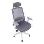 Darbinė kėdė SANTO pilkas tinklinis audinys - Image 6