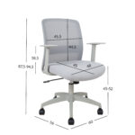 Darbo kėdė FARO pilka - Image 6