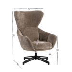 Fotelis LIONEL smėlio spalvos - Image 6