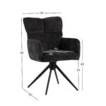 Kėdė LORENA sukama, pilka - Image 6