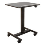 Mobilus rašomasis stalas ERGO 60x52xH74,5-114,5cm, juodas - Image 3