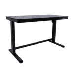 Rašomasis stalas ERGO su 1 varikliu, 120x60xH72-121cm, juodas - Image 11