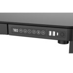 Rašomasis stalas ERGO su 1 varikliu, 120x60xH72-121cm, juodas - Image 5