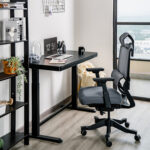 Rašomasis stalas ERGO su 1 varikliu, 120x60xH72-121cm, juodas - Image 16