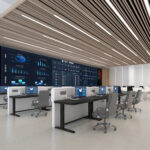 Rašomasis stalas ERGO su 1 varikliu, 120x60xH72-121cm, juodas - Image 19