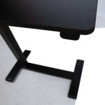 Rašomasis stalas ERGO su 1 varikliu 70x40xH65-103cm, juodas - Image 4