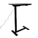 Rašomasis stalas ERGO su 1 varikliu 70x40xH65-103cm, juodas - Image 5