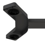 Rašomasis stalas ERGO su viena koja 70x40xH67,5-106cm, rankinis, juodas - Image 3