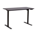 Rašomasis stalas ERGO LIGHT su 1 varikliu 120x60xH72,5-117,5cm, juodas