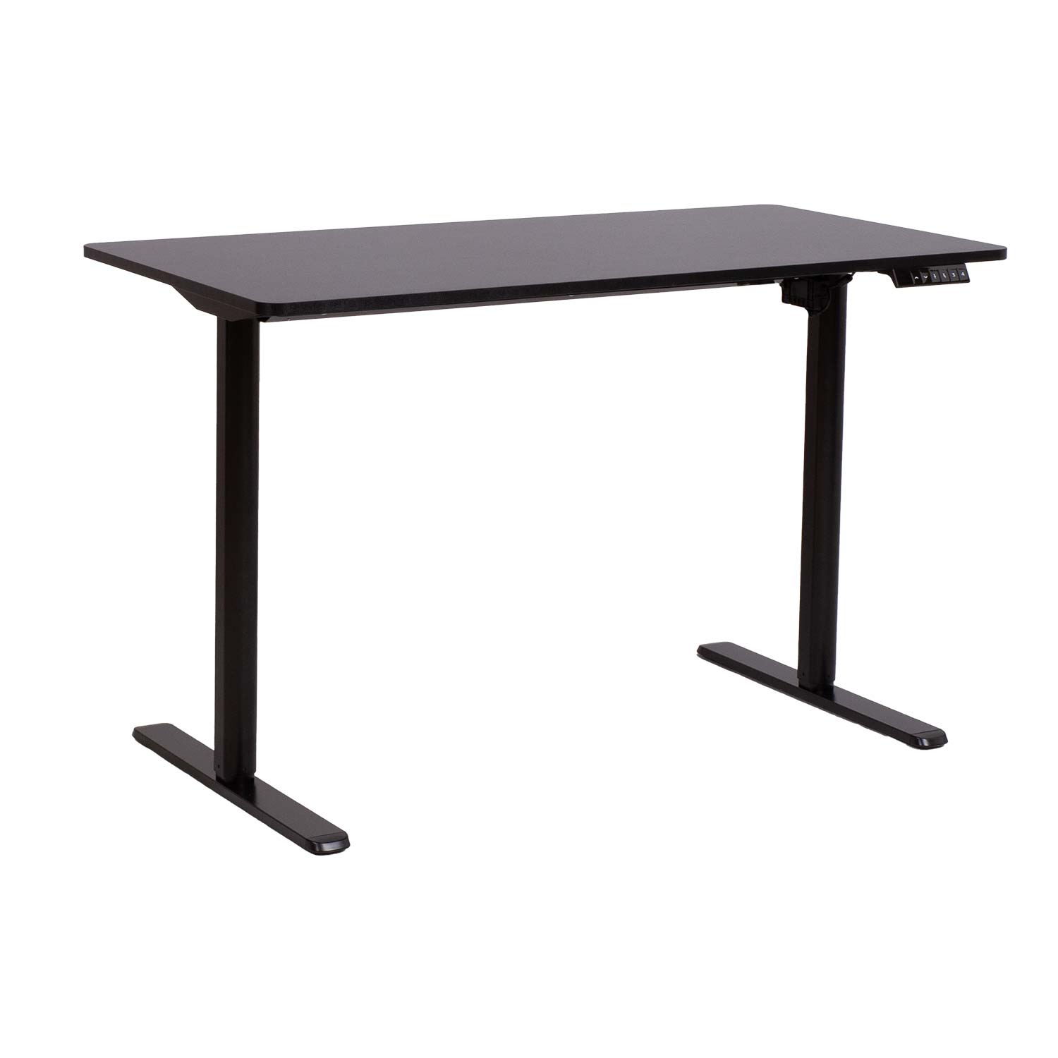 18710 Rašomasis stalas ERGO LIGHT su 1 varikliu 120x60xH72,5-117,5cm, juodas - Image 1