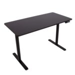 Rašomasis stalas ERGO LIGHT su 1 varikliu 120x60xH72,5-117,5cm, juodas - Image 3